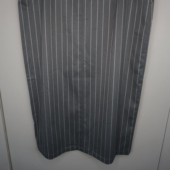 L’AGENCE Madonna Pinstripe Midi Pencil Skirt in Grey size 14 NWT - Picture 8 of 12